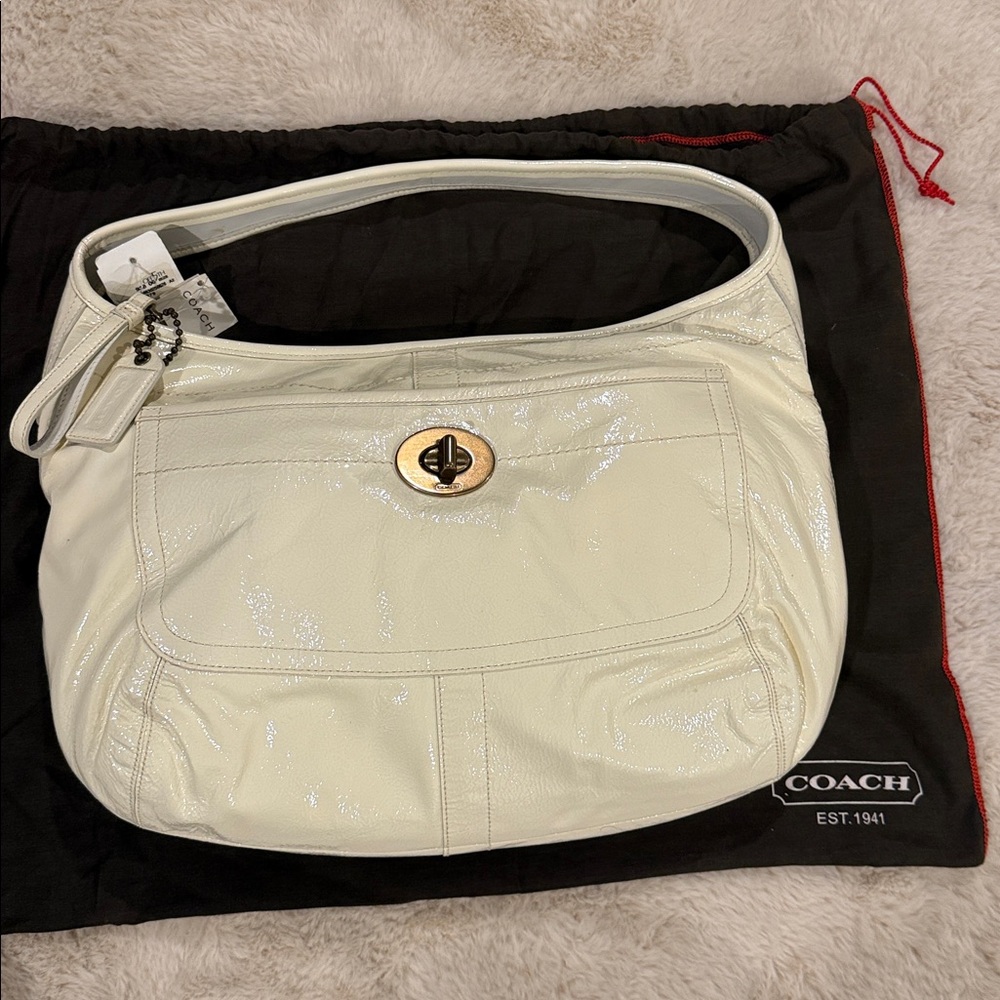 Coach Patent Leather Large Hobo Bag - Picture 7 of 11